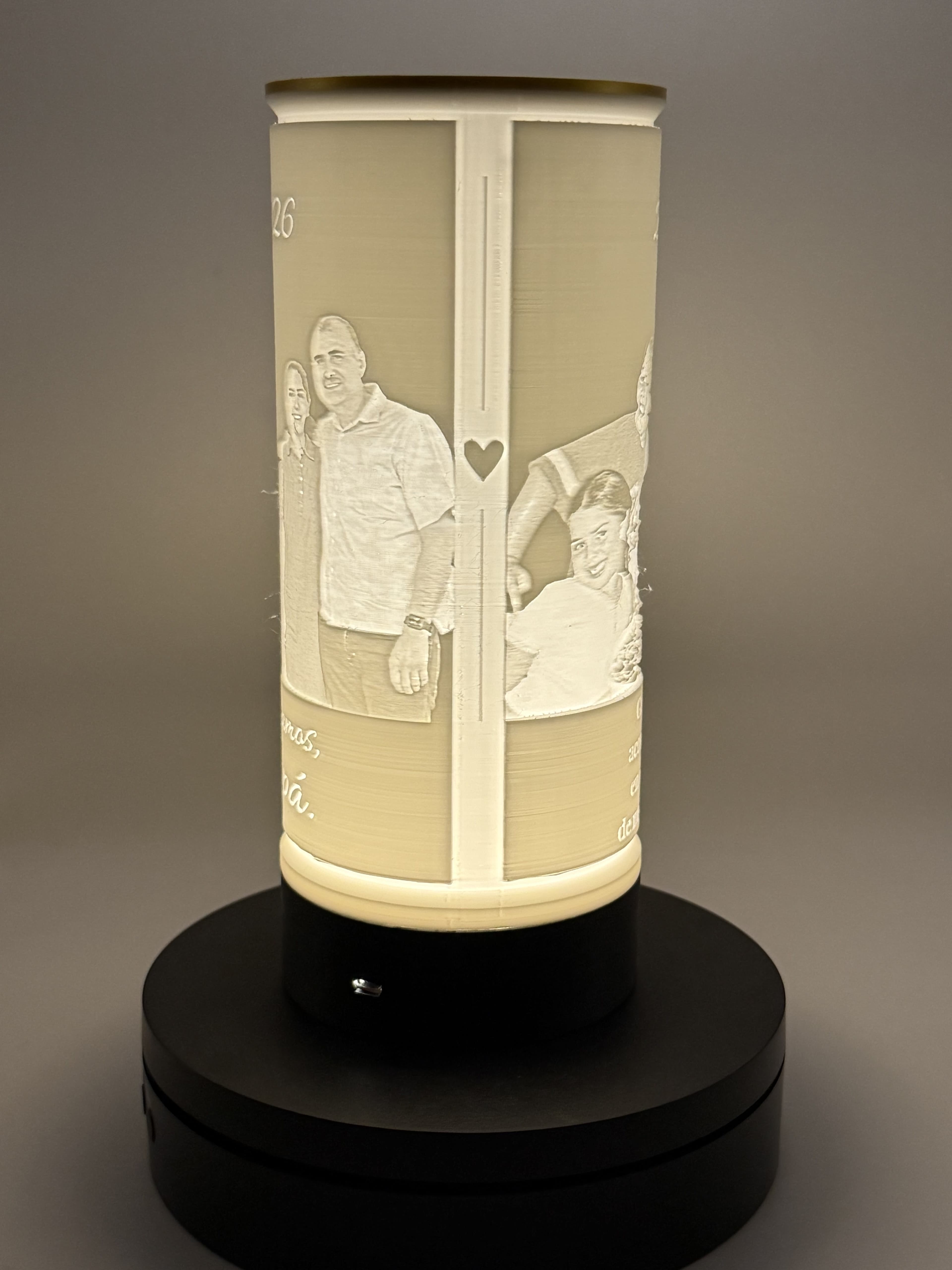 Lámpara Litofanía — Grande, 20 cm, fabricada por Oso Mágico